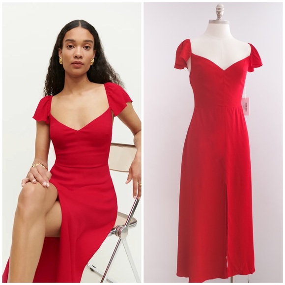 Reformation Dresses & Skirts - Reformation Baxley Dress in Cherry • US 4 • NWT